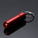 Portable Aluminum Pill Bottle Box Case Waterproof Tablets Drug Holder Keychain