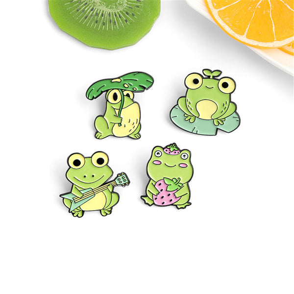 Clothes Jewelry Metal Lapel Pins Cute Frog Enamel Pins Cute Badge Animal Brooch