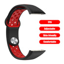 Watch Strap for HUAWEI HONOR Band 6 TPU Bracelet Wristband (Black Red)