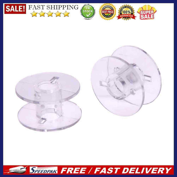 500pcs Universal Plastic Transparent Empty Bobbins Spool for Sewing Machine