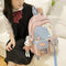 #A Backpack Preppy Style Hit Color School Students Laptop Shoulder Bookbags