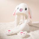 Cute Cartoon Plush Kid Rabbit Hat Moving Jumping up Bunny Ear Head Dress Be