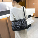 Retro Quilted Shoulder Bags Female Solid Color Crossbody Bag Women Nylon Handbag