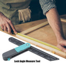 Plastic Edge Angle Ruler with Lock Pencils Wooden Marking Gauge Protractor Newly