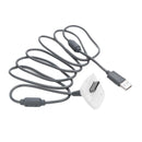 1.8m Dual Magnetic Ring USB Charging Cable for Xbox 360 Controller (Grey) Newly