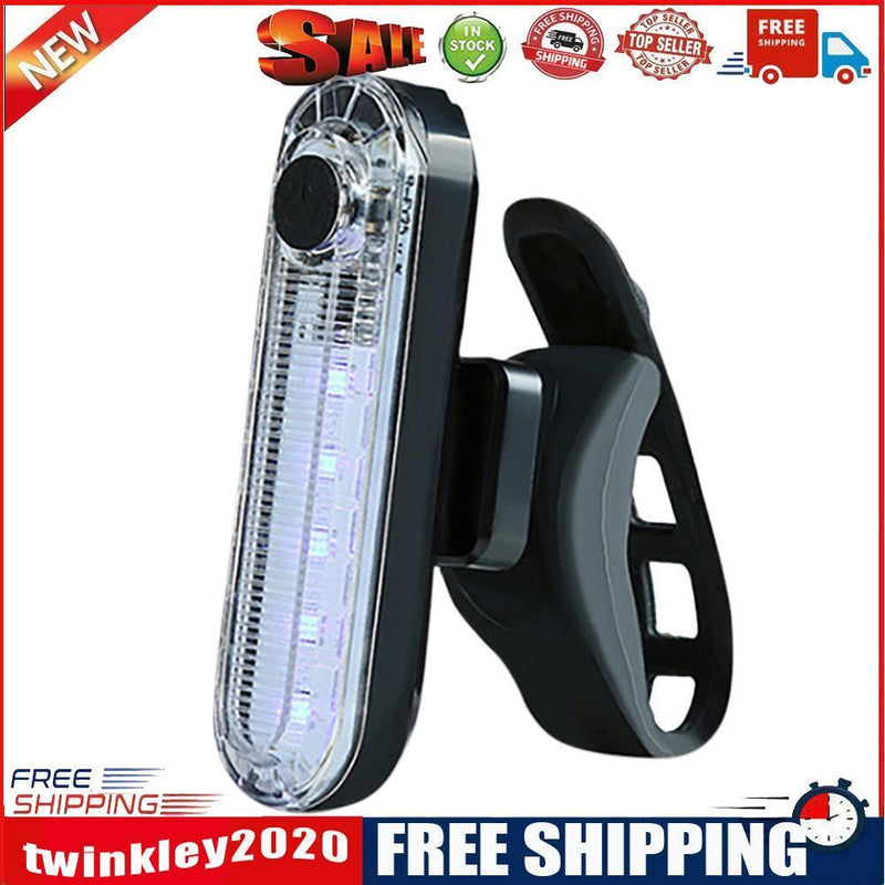 Rear Bike Tail Light Waterproof Bicycle Taillight for Night Riding (White)