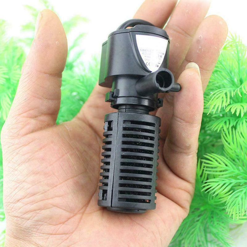 3 in 1 Aquarium Filter Submersible Oxygen Internal Tank Air Pump Water Fish