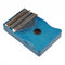 17 Keys Kalimba Wood Mahogany Mbira Thumb Piano Musical Instrument (Blue)