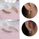 Charm Elegant Leaf Earrings Stud Earring Crystal Earrings Dangle Drop Earrings