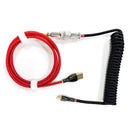2pcs Mechanical Keyboard Cable Type-C USB Aviation Spring Wire(Red)