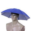 Anti-Rain Elastic Band Head Umbrella Hat Outdoor Sunscreen Tool(Royal Blue)