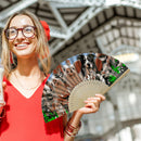 Farm Animal Oil Paint Folding Fan By Number DIY Painted Digital Oil Painting Fan