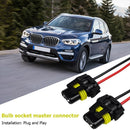 2x 9005 HB3 9006 HB4 Bulb Socket Male Adapter Connector for Headlight Fog Lamp