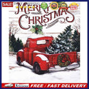 Christmas Car Oil Paint by Numbers Hand Painted Frameless Picture Home Orna
