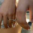 Gift Magnet Fashion Punk Heart Rings Open Ring Lover Couple Rings Finger Ring