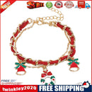 Snowman Cartoon Cute Bracelet Christmas Tree Bell Bow Bangle Gift (Style 1)