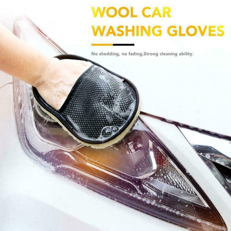 Car Cleaning Glove Auto Wash Clean Sponge Brush Glass Cloth n Mitt Cleaner C3G3
