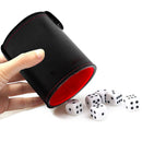Leather Dice Cup with 5 Dices Bar Party KTV Entertainment Game Playing Toys