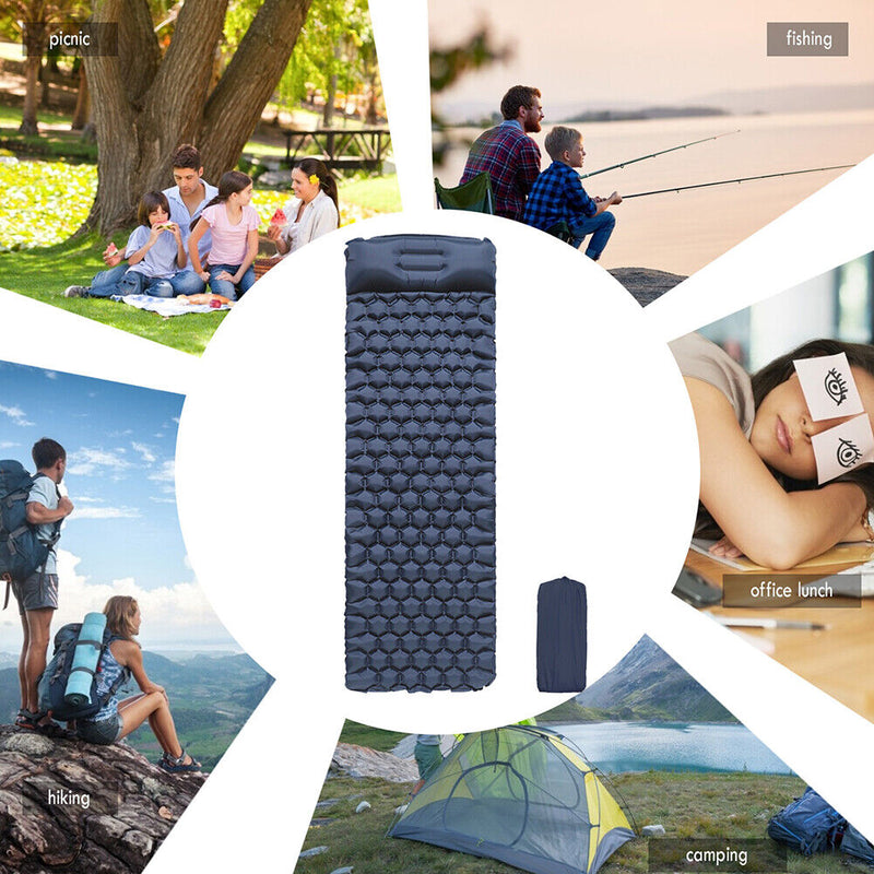 Moisture-proof Sleeping Mat Outdoor Hiking Camping Tent Inflatable Air Mattress