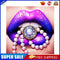 5D Diamond Painting Kit Purple Lips Full Round Drill Rhinestone DIY Mosaic