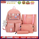 4pcs/Set Women School Backpacks Teenagers Girls Student Book Bag Satchel Mochila