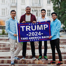 Donald Trump Flag Banner America 2024 Voting for Outdoor Yard Bunting 90x150cm