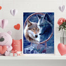 Full Embroidery Wolf 3-Strand 11CT Printed Cross Stitch Cotton DIY Kit for Home