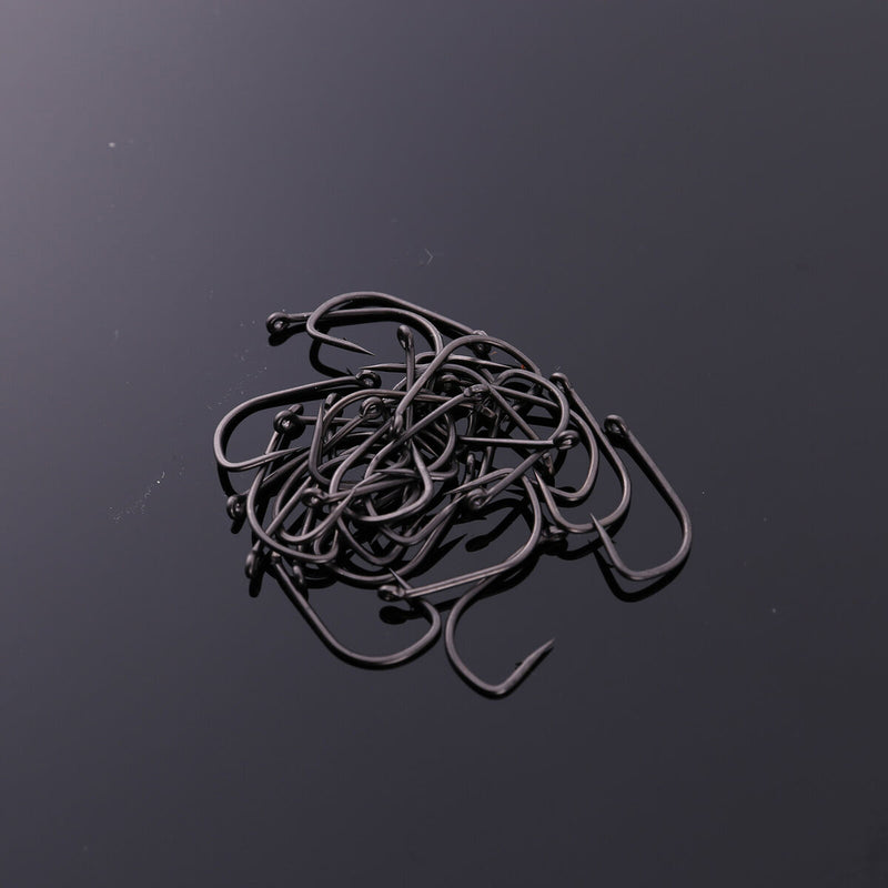 Fishing Hooks Kit, High Carbon Steel Sharp Carp Fish Hooks with Barbs, 20 Pack