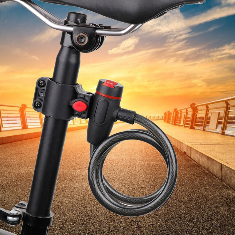 Cycling Bicycle Scooter Security Lock with 2 Keys Outdoor Anti-Thieves
