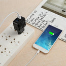 Travel 5V 2.1A 1A Dual Ports USB Wall Charger Charging Adapter US (Black) Newly