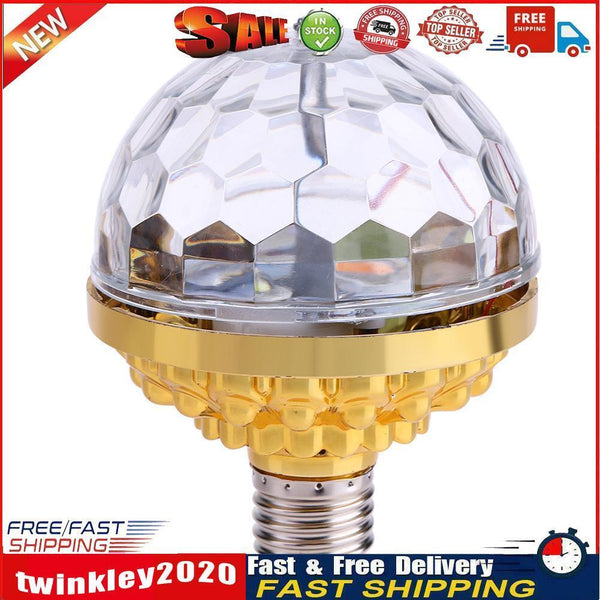 6W Rotating Crystal Magic Ball RGB LED Stage Light Bulb for Disco Party DJ Newly