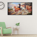 Frameless Oil Paint By Numbers DIY Horse Picture Craft Kits for Living Room