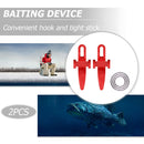 2pcs Fishing Rod Pole Hook Keeper Bait Lure Jig Hooks Holder with Rubber Ring