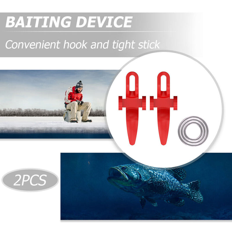 2pcs Fishing Rod Pole Hook Keeper Bait Lure Jig Hooks Holder with Rubber Ring