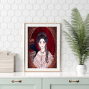 Beauty Girl Oil Paint by Numbers Hand Painted Frameless Picture Home Ornament