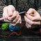 8pcs Plastic Handle Knitting Needles Hooks 2-6mm for Weaving Sewing Kit