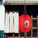 #A Chinese Lantern Solar LED Night Light Nylon Cloth Spray Painting Waterproof L