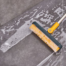Floor Scrub Brush Bathroom Kitchen Rotating Long Handle Cleaning (Yellow)