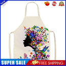 Flower Girl Print Kitchen Linen Apron Waterproof Home Chefs Bibs (82x68cm)