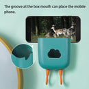 Phone Wall Mounted Holder Detachable Hook Plug Charging Organizer (Green) Newly