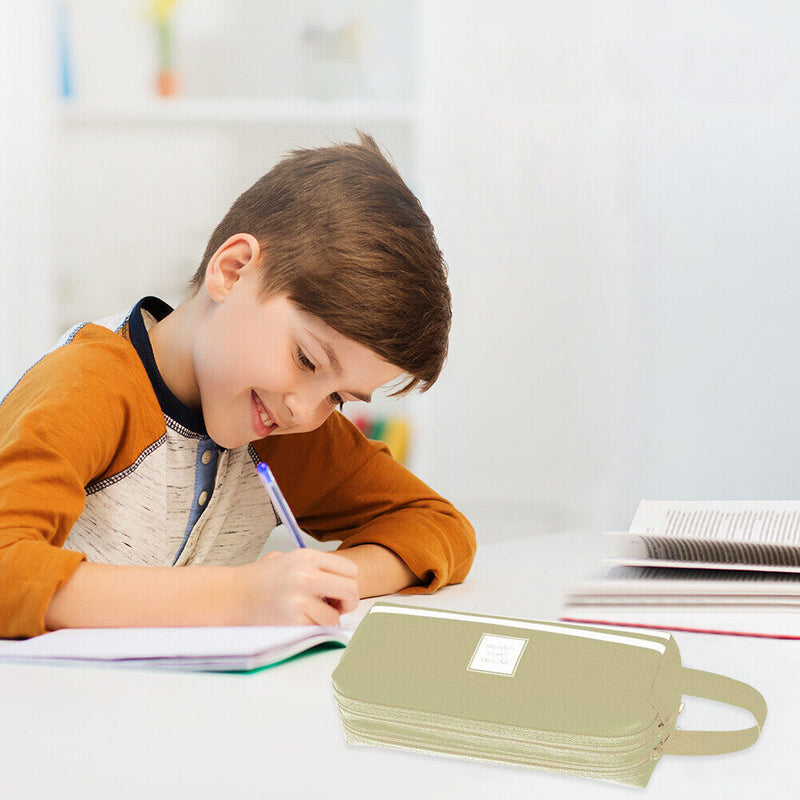 Large Capacity Pencil Cases Bags Zipper Korean School Office Stationary Suppl