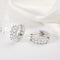 Earrings Double Rows Zircon Ear Stud Shiny Zircon Ear Buckle Ear Piercing