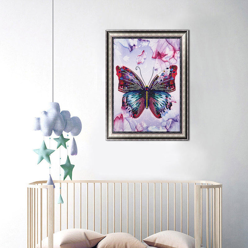 5D Diamond Painting Partial Special Drill Butterflies Picture of Rhinestone