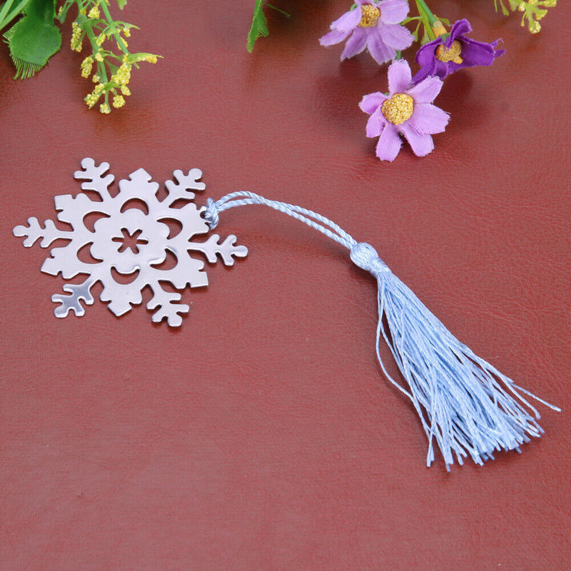 Snowflake Shape Tassel Bookmark Wedding Favor Bridal Shower Bridesmaid Gift