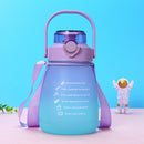 Gradient Water Bottle Portable Sports Leakproof Marker Water Kettle (D) Newly