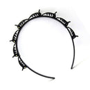 Punk Braided Hairband Headband Men Women Hoop Double Bangs Clip (Black)
