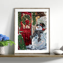 5D Snowman Mosaic Diamond Painting Drawing Full Round Drill DIY Art Handcra