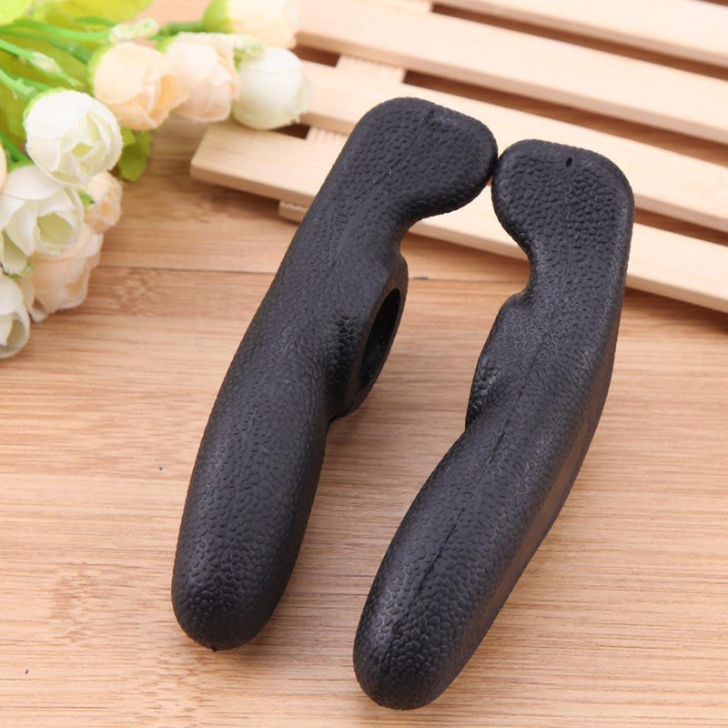 Black 2Pcs Outdoor Mountain Bicycle Cycling Handle Bar End Security Grips Newly