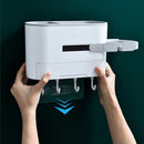 Self-adhesive Storage Rack Bathroom Organizer Hairdryer Shelf Hair Dryer Holder