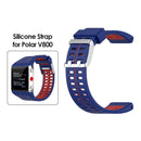 Silicone Watch Band for Polar V800 Replacement Wrist Strap (Blue Red) Newly